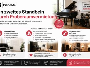www.piano.me - Ein zweites Standbein durch Proberaumvermietung