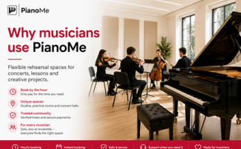 Flexible rehearsal spaces near me for concerts, lessons and creative projects