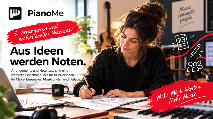 Arrangieren und Notensatz als eine naheliegende Ergänzung zum eigenen musikalischen Beruf.
